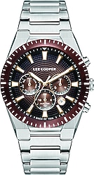 Lee Cooper LC08100.340 Gümüş-Bordo Erkek Kol Saati