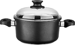 Leggno BLK2222DT020 Pyrex Kapak 20 cm Derin Döküm Tencere