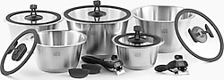 Leggno Cookvision 1058SET14 14 Parça Çelik Tencere Seti