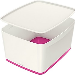Leitz 5216 Mybox Pembe Beyaz Kapaklı Saklama Kutusu