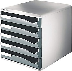 Leitz 5280 5 Çekmeceli Gri Evrak Rafı