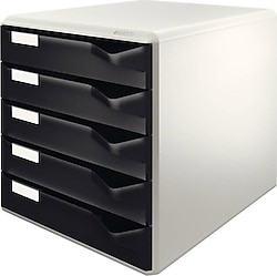 Leitz 5280 5 Çekmeceli Siyah Evrak Rafı