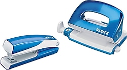 Leitz 5561 Wow Mini Metalik Mavi Zımba Delgeç Seti