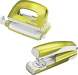 Leitz 5561 Wow Mini Metalik Yeşil Zımba Delgeç Seti