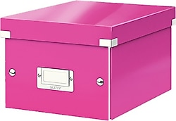 Leitz Wow Click & Store 6043 Metalik Pembe Küçük Boy Saklama Kutusu