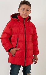 Lela 5763038 İçi Astarlı Kapüşonlu Erkek Şişme Mont