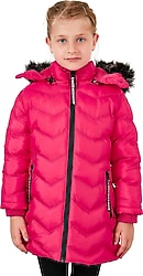 Lela 5766041 Kapüşonlu Kürklü Kız Çocuk Şişme Mont