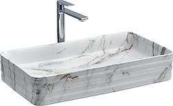 Lena E-2106M1 Tezgah Üstü Porselen Lavabo