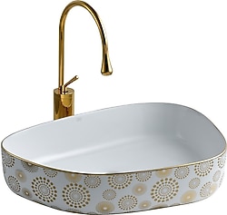 Lena E-2107AB Tezgah Üstü Porselen Lavabo