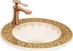 Lena E-3055A Yarım Tezgah Üstü Porselen Lavabo