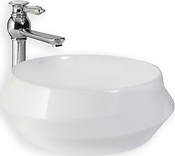 Lena E-4131 Tezgah Üstü Beyaz Lavabo