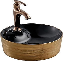 Lena E-5002RS Tezgah Üstü Porselen Lavabo