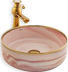 Lena E-7025 Tezgah Üstü Porselen Lavabo