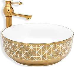 Lena E-8114 Tezgah Üstü Porselen Lavabo