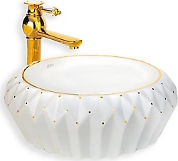 Lena E-8138 Tezgah Üstü Porselen Lavabo