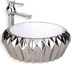 Lena E-8233 Tezgah Üstü Porselen Lavabo