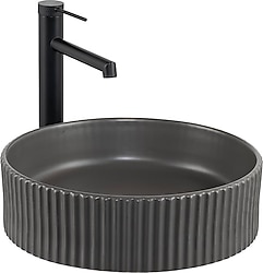 Lena E-W1001MF Tezgah Üstü Mat Füme Lavabo