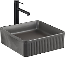Lena E-W1003MF Tezgah Üstü Mat Füme Lavabo