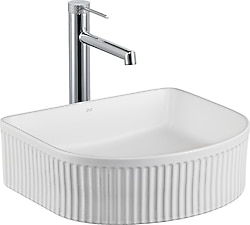 Lena E-W1005MB Tezgah Üstü Mat Beyaz Lavabo