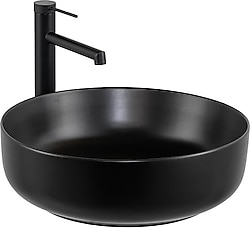 Lena E-W1201MS Tezgah Üstü Mat Siyah Lavabo