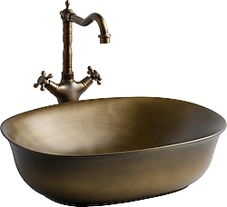 Lena EH-4600BR Tezgah Üstü Bronz Lavabo