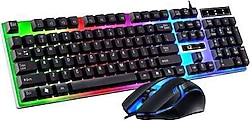 Lennox LX-T302 RGB Kablolu Oyuncu Klavye Mouse Seti