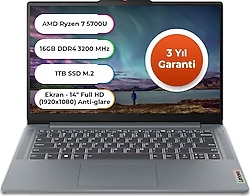 Lenovo IdeaPad 1 14ALC7 82R3007DTX Ryzen 7 5700U 16 GB 1 TB SSD