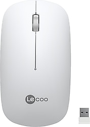 Lenovo Lecoo WS214 Beyaz Sessiz Ergonomik Optik Kablosuz Mouse