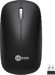 Lenovo Lecoo WS214 Siyah Sessiz Ergonomik Optik Kablosuz Mouse