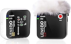 Lensgo 348C 1V1 Kablosuz Tekli Beyaz Mikrofon Seti