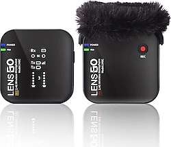 Lensgo 348C 1V1 Kablosuz Tekli Siyah Mikrofon Seti
