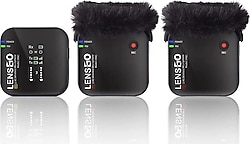 Lensgo 348C 1V2 2'li Siyah Kablosuz Mikrofon Seti