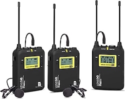 Lensgo LWM-328C Kablosuz İkili Yaka Mikrofonu Seti