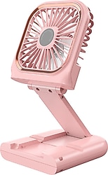Lenyes LHF13 Şarjlı Pembe El Tipi Vantilatör