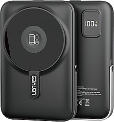 Lenyes PW1002D 10000 mAh Kablosuz Powerbank