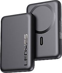Lenyes PW139D Siyah 10000 mAh Kablosuz Hızlı Şarj Powerbank
