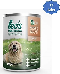 Leo's Ezme Somonlu ve Pirinçli 400 gr 12'li Yetişkin Konserve Köpek Maması