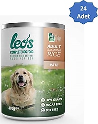 Leo's Ezme Somonlu ve Pirinçli 400 gr 24'lü Yetişkin Konserve Köpek Maması