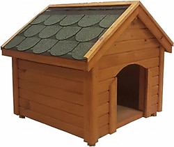 Leo's Medium Açık Kahverengi Ahşap Köpek Kulübesi
