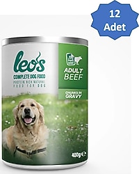 Leo 's Parça Etli Soslu 400 gr 12'li Yetişkin Konserve Köpek Maması