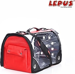 Lepus Şeffaf Large 28x45x28 cm Fly Bag Çanta - Kırmızı