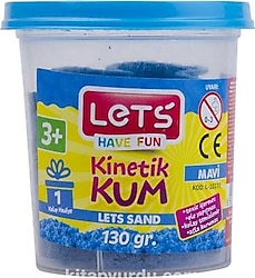 Lets Kinetik Kum 130 gr Mavi Plastik Kutu