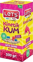 Lets Kinetik Kum 500 gr Pembe Karton Kutu