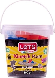 Lets Kinetik Kum 500 gr Siyah Plastik Kutu