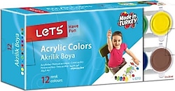 Lets 25 ml 12 Renk Akrilik Boya