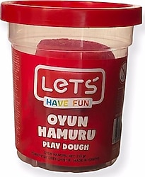 Lets Tek Renk 115 gr Kırmızı Oyun Hamuru L8440