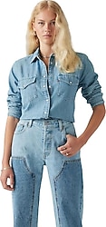 Levi's Iconic Lightweight Western 16786-0018 Açık Mavi Kadın Kot Gömlek