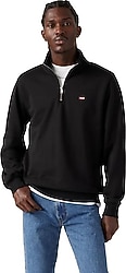 Levi's Original Housemark 001TU-0000 Yarım Fermuarlı Siyah Erkek Sweatshirt