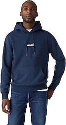 Levi's Standard Graphic A2410-0011 Kapüşonlu Mavi Erkek Sweatshirt