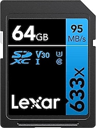 Lexar Blue Series 633x LSD64GCB633 Class 10 UHS-I U3 V30 64 GB Hafıza Kartı